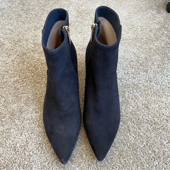 NWD L’agence Jeanne Block Heel Gray Suede Booties - Picture 3 of 8
